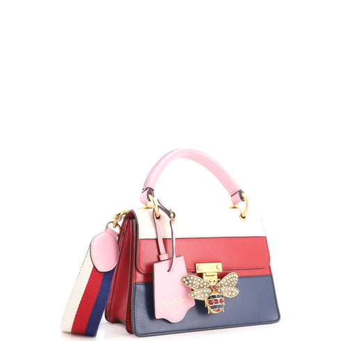 Queen Margaret Top Handle Bag Colorblock Leather Small