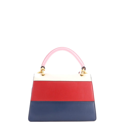 Queen Margaret Top Handle Bag Colorblock Leather Small
