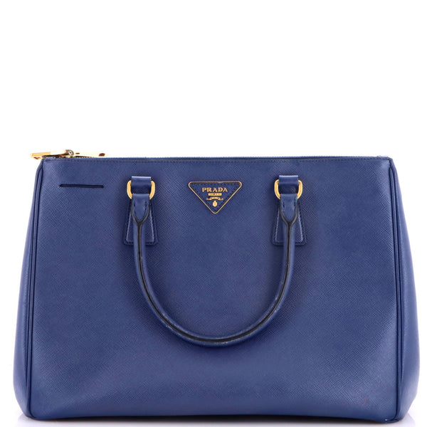 Double Zip Lux Tote Saffiano Leather Medium