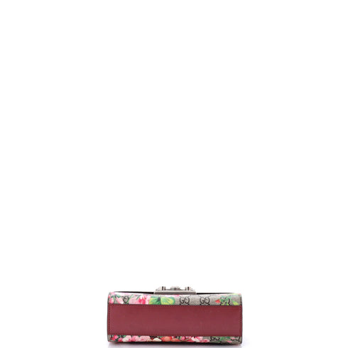 Padlock Shoulder Bag Blooms Print GG Coated Canvas Small