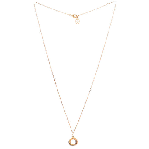 Trinity Pendant Necklace 18K Tricolor Gold with Diamond