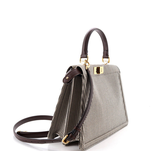 Peekaboo ISeeU Bag Houndstooth Wool Medium