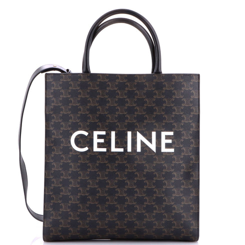 Vertical Cabas Tote Triomphe Coated Canvas Medium