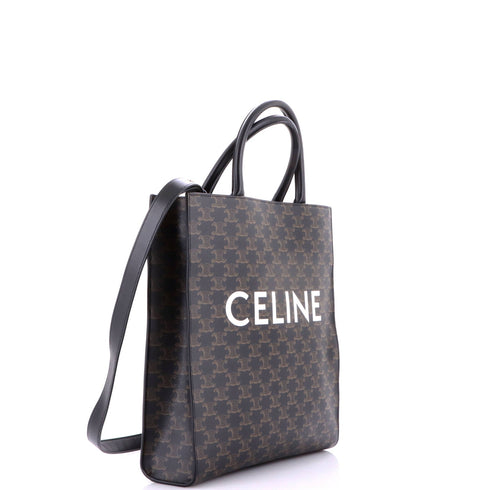 Vertical Cabas Tote Triomphe Coated Canvas Medium