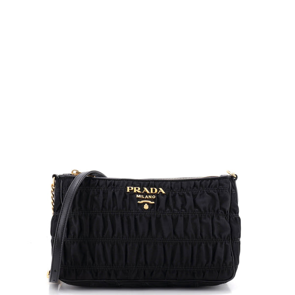 Gaufre ZIp Crossbody Quilted Tessuto Small
