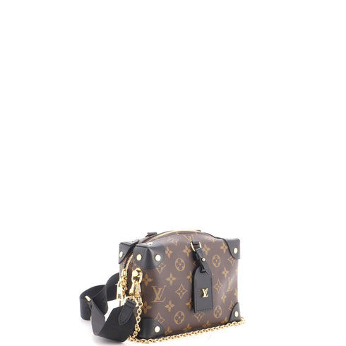 Petite Malle Souple Handbag Monogram Canvas with Leather