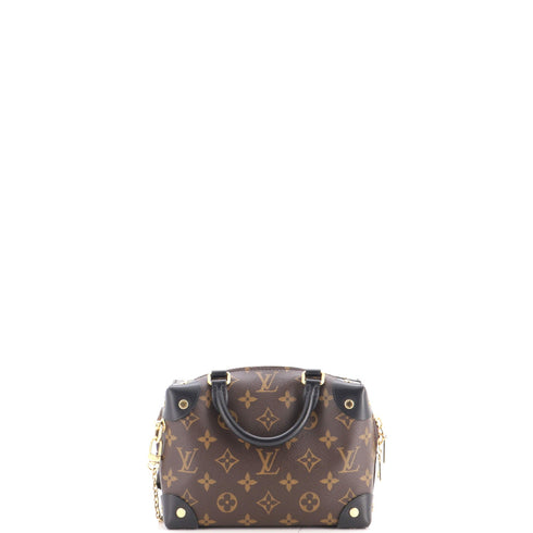 Petite Malle Souple Handbag Monogram Canvas with Leather