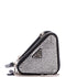 Triangle Double Pouch Crossbody Crystal Embellished Satin Mini