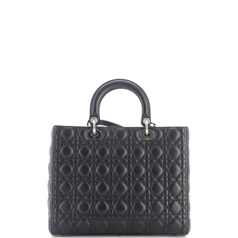 Lady Dior Bag Cannage Quilt Lambskin Large