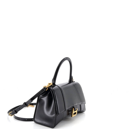 Hourglass Top Handle Bag Leather Small