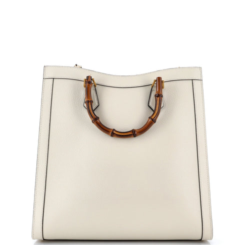 Diana NM Bamboo Handle Tote Printed Leather Large