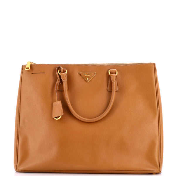 Double Zip Lux Tote Saffiano Leather XL