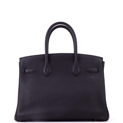 Birkin Handbag Noir Togo with Gold Hardware 30