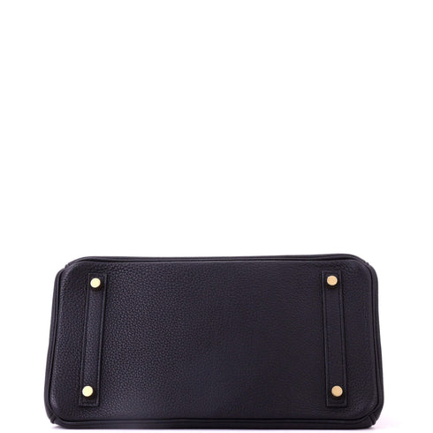 Birkin Handbag Noir Togo with Gold Hardware 30