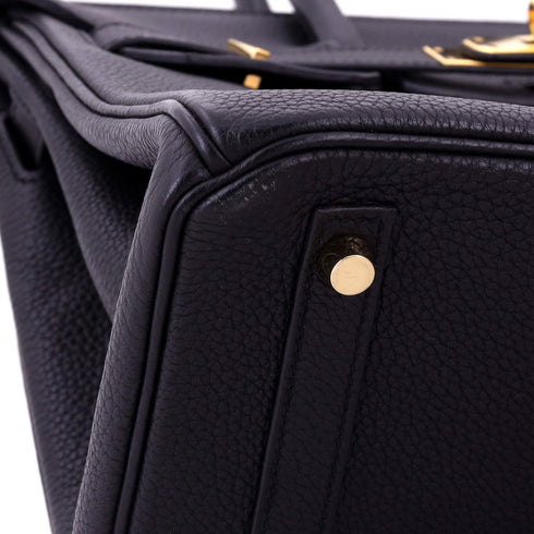 Birkin Handbag Noir Togo with Gold Hardware 30