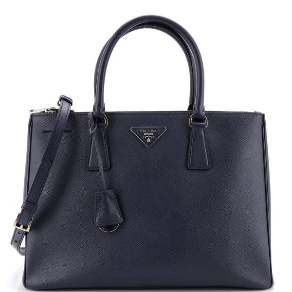 Double Zip Lux Tote Saffiano Leather Medium