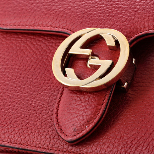Interlocking Shoulder Bag Leather Small