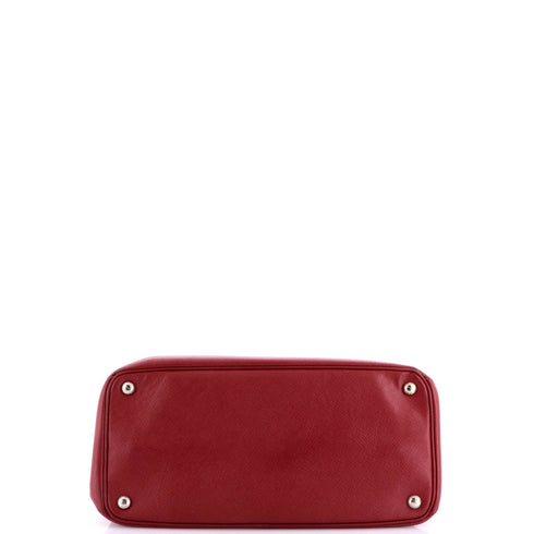 Turnlock Cuir Twin Tote Saffiano Leather Small