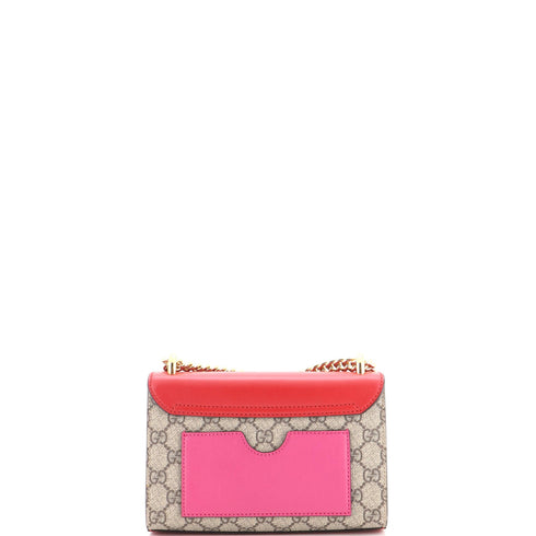 Padlock Shoulder Bag GG Coated Canvas and Leather Small