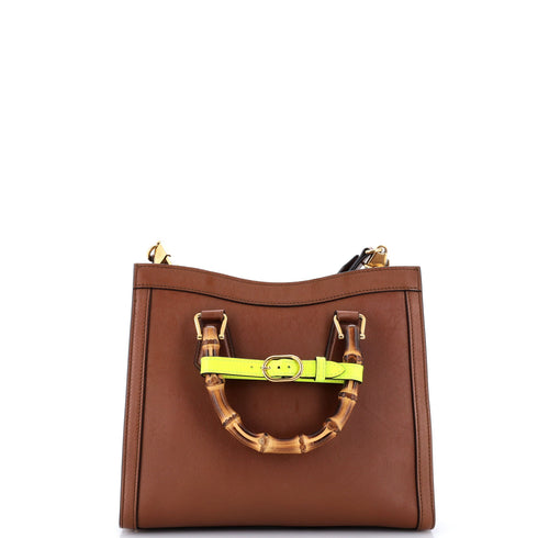 Diana NM Bamboo Handle Tote Leather Small