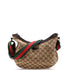 Saddle Zip Messenger Bag GG Canvas with Leather Medium