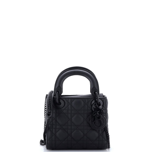 Ultra Matte Lady Dior Chain Bag Cannage Quilt Calfskin Mini