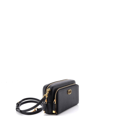 Caro Double Pouch Crossbody Bag Leather
