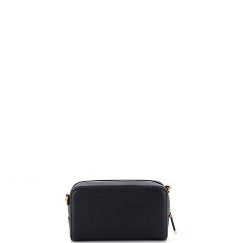 Caro Double Pouch Crossbody Bag Leather