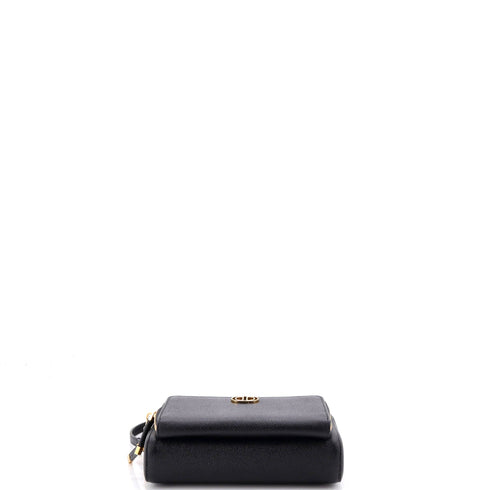 Caro Double Pouch Crossbody Bag Leather