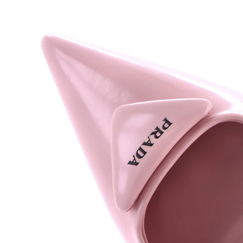 Women's Triangle Logo Slingback Pumps Leather