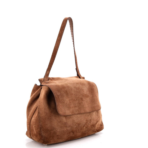 Top Handle 14 Bag Suede Medium