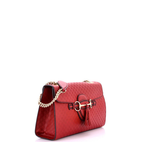 Emily Chain Flap Bag Microguccissima Leather Medium
