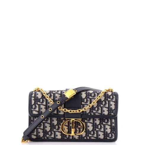 30 Montaigne Chain Flap Bag Oblique Canvas East West
