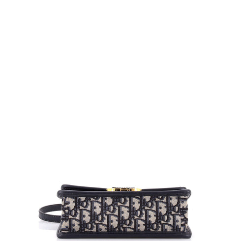 30 Montaigne Chain Flap Bag Oblique Canvas East West