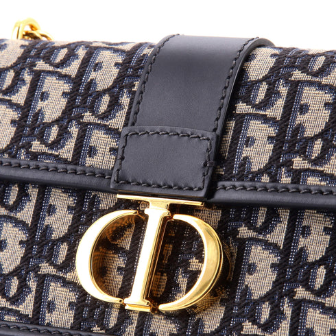 30 Montaigne Chain Flap Bag Oblique Canvas East West