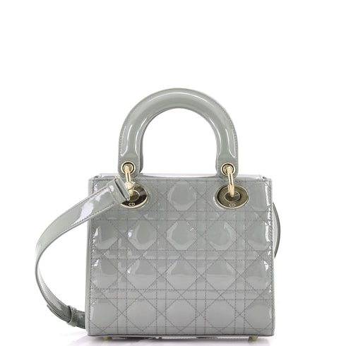 Lady Dior Bag Cannage Quilt Patent Small