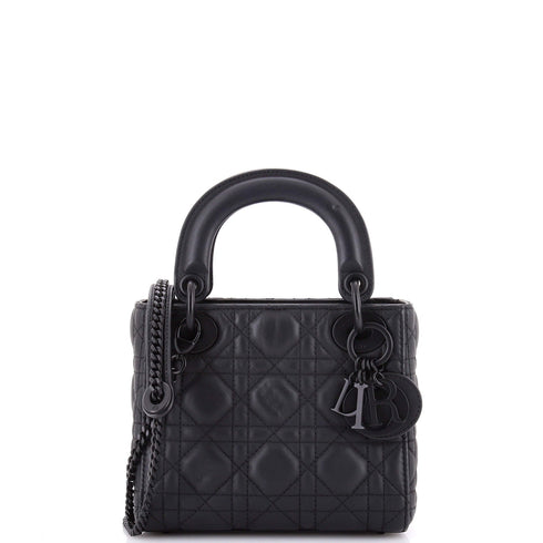 Ultra Matte Lady Dior Chain Bag Cannage Quilt Calfskin Mini