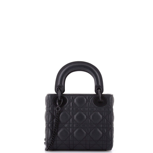 Ultra Matte Lady Dior Chain Bag Cannage Quilt Calfskin Mini