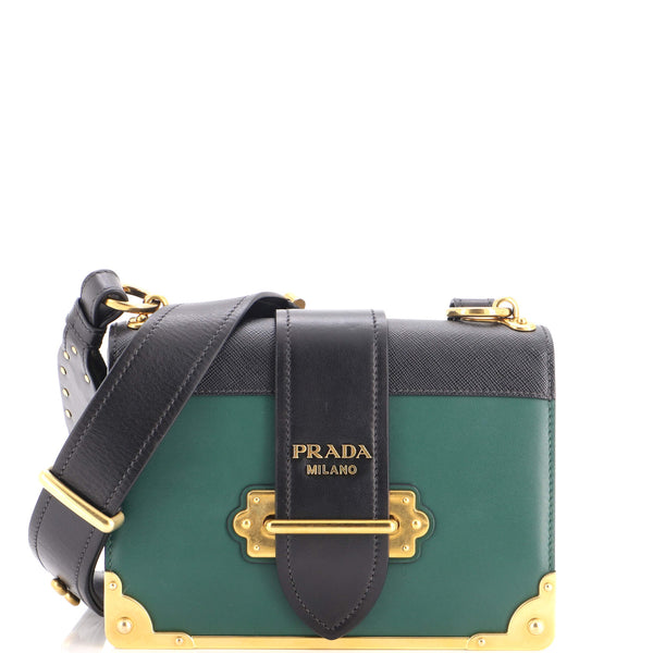 Cahier Crossbody Bag Leather and Saffiano Leather Small