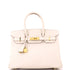 Birkin Handbag Craie Epsom with Gold Hardware 30
