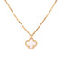 Sweet Alhambra Pendant Necklace 18K Yellow Gold and Mother of Pearl