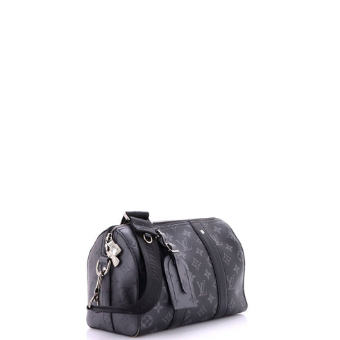City Keepall Bag Reverse Monogram Eclipse Canvas