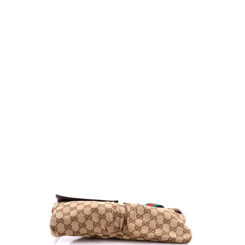 Vintage Double Belt Bag GG Canvas with Leather