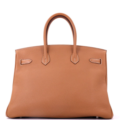 Birkin Handbag Gold Togo with Palladium Hardware 35