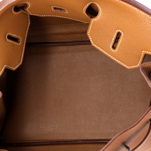 Birkin Handbag Gold Togo with Palladium Hardware 35