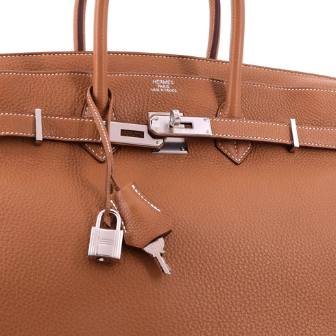 Birkin Handbag Gold Togo with Palladium Hardware 35