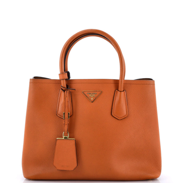 Cuir Double Tote Saffiano Leather Medium