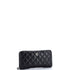 Zip Around Wallet Quilted Caviar Long