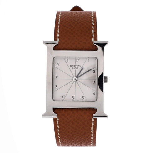 Heure H Quartz Watch Stainless Steel and Leather 28