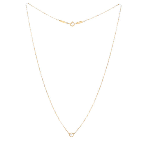 Elsa Peretti Diamonds By The Yard Pendant Necklace 18K Yellow Gold and Diamond 0.10-0.19CT